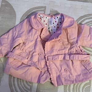 Janie and Jack Light Pink Double-Breasted Peacoat